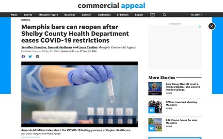 Memphis bars can reopen after Shelby County Health Department eases COVID-19 restrictions