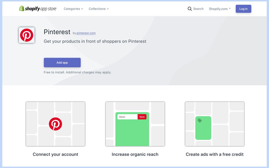 Pinterest launches an app on Shopify